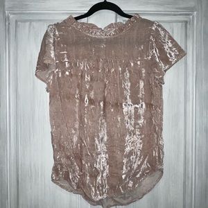 Pink Velvet Top